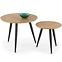 Couchtisch Mentona 2 eiche gold/schwarz set-2,6