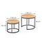 Couchtisch Oreo eiche gold/schwarz set-2,2