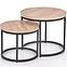 Couchtisch Oreo eiche San Remo/schwarz set-2