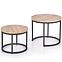 Couchtisch Oreo eiche San Remo/schwarz set-2,2