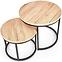 Couchtisch Oreo eiche San Remo/schwarz set-2,3