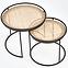 Couchtisch Manado rattan natürliche/schwarz set-2,2