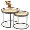 Couchtisch Manado rattan natürliche/schwarz set-2,8