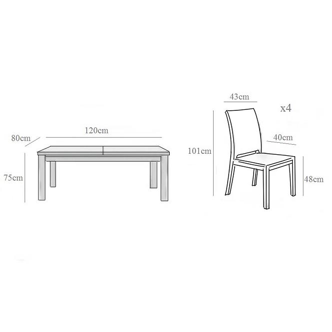 Esszimmer Set Sada boss 7 1+4 Eiche Sonoma 6