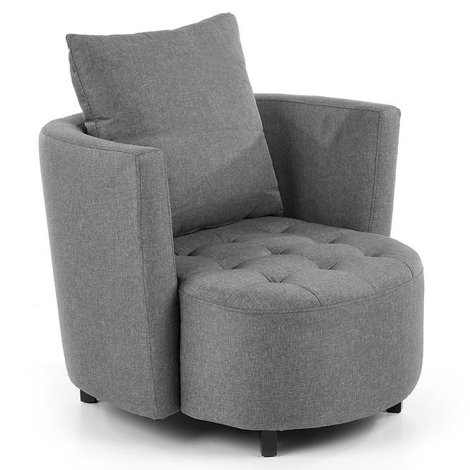 Sessel Hampton mit Hocker Aschgrau