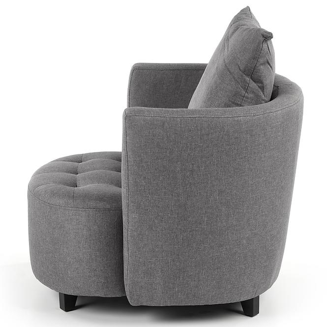 Sessel Hampton mit Hocker Aschgrau