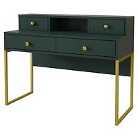 Schreibtisch 03 4S grünes/goldenes Metall
