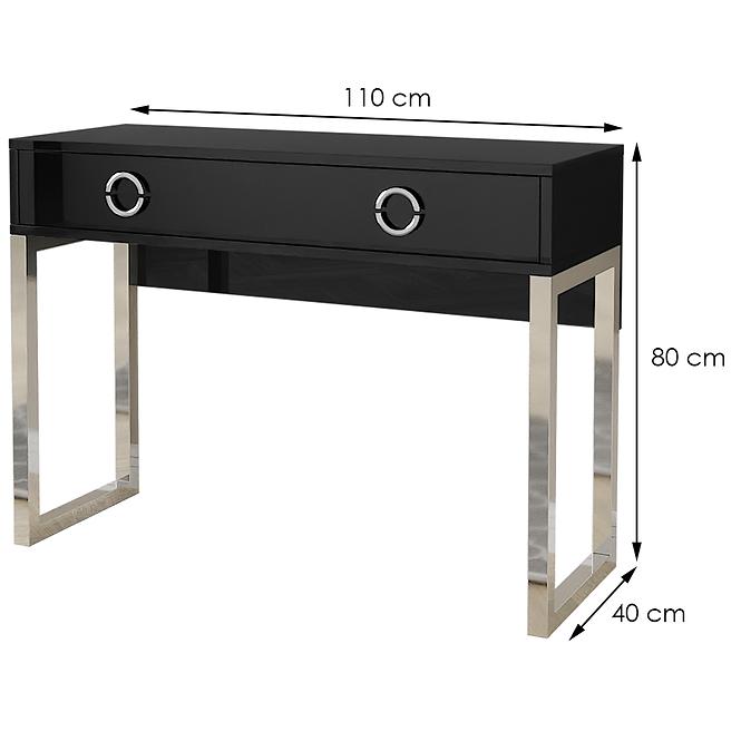 Schreibtisch 2S Milla 03 schwarz glänzend