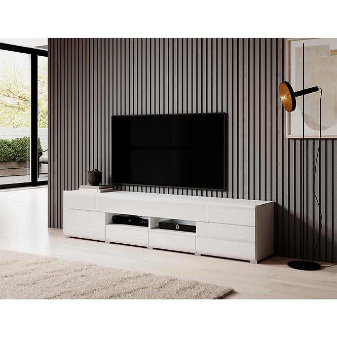 Kommode Toledo RTV 40 2D4S Weiß laminat/Weiß Glanz,4