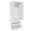 Schrank Optima 68 2D 3S Weiß,3