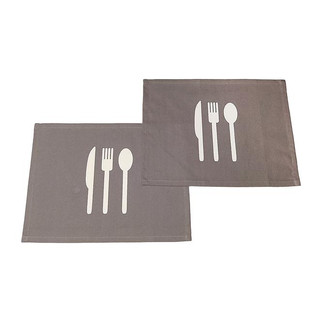 Tischset MODERN grau 30x40 Set 2 Stk