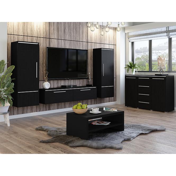 Couchtisch Amber 99 schwarz/Eiche alpin