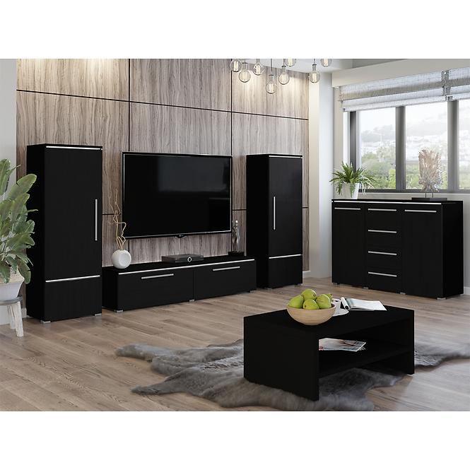 Couchtisch Amber 99 schwarz/Eiche alpin