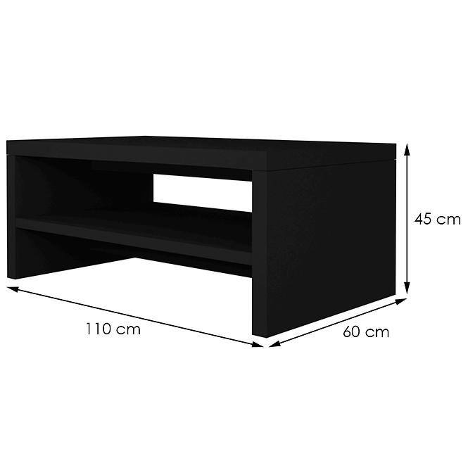 Couchtisch Amber 99 schwarz/Eiche alpin