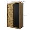 Schrank Heksagon 120 Eiche artisan/Eiche artisan/schwarz,2