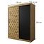 Schrank Heksagon 150 Eiche artisan/Eiche artisan/schwarz,2