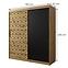 Schrank Heksagon 180 Eiche artisan/Eiche artisan/schwarz,2