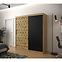 Schrank Heksagon 180 Eiche artisan/Eiche artisan/schwarz,6