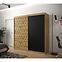 Schrank Heksagon 200 Eiche artisan/Eiche artisan/schwarz,6