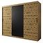 Schrank Heksagon 250 Eiche artisan/Eiche artisan/schwarz