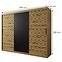 Schrank Heksagon 250 Eiche artisan/Eiche artisan/schwarz,2
