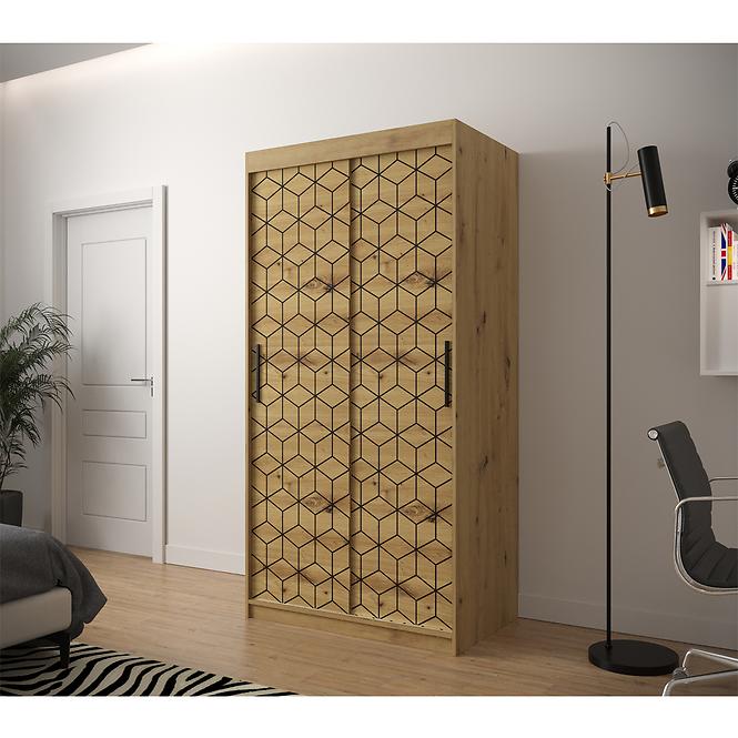 Schrank Heksagon 1 100 Eiche artisan/Eiche artisan