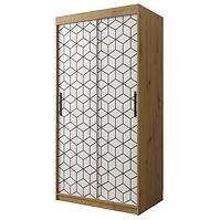 Schrank Heksagon 1 100 Eiche artisan/weiß