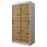 Schrank Heksagon 1 100 weiß/Eiche artisan