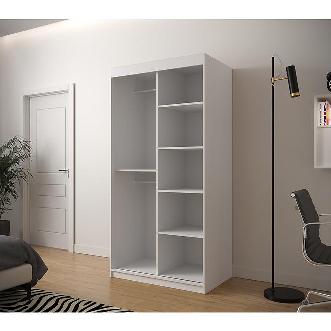 Schrank Heksagon 1 100 weiß/Eiche artisan,4