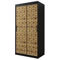 Schrank Heksagon 1 100 schwarz/Eiche artisan