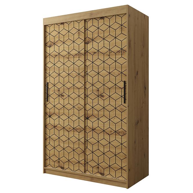 Schrank Heksagon 1 120 Eiche artisan/Eiche artisan