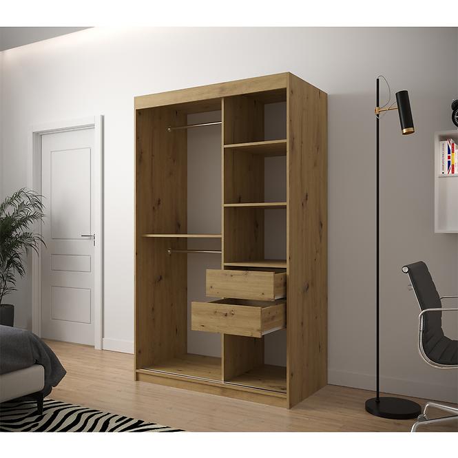 Schrank Heksagon 1 120 Eiche artisan/Eiche artisan,5