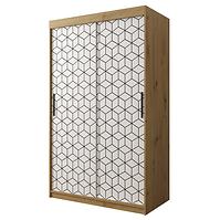 Schrank Heksagon 1 120 Eiche artisan/weiß