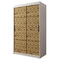 Schrank Heksagon 1 120 weiß/Eiche artisan