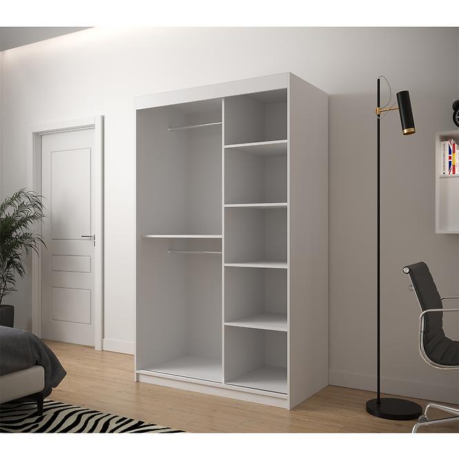 Schrank Heksagon 1 120 weiß/Eiche artisan,4
