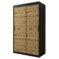 Schrank Heksagon 1 120 schwarz/Eiche artisan
