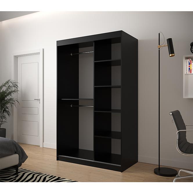Schrank Heksagon 1 120 schwarz/Eiche artisan
