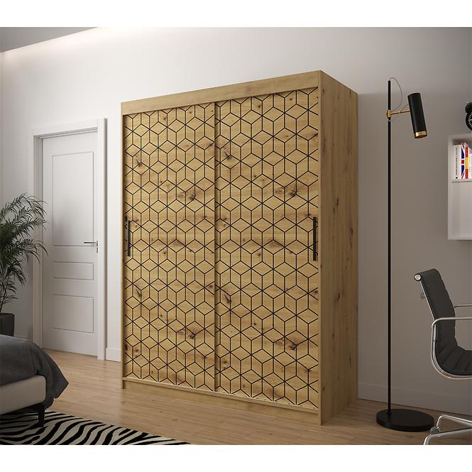 Schrank Heksagon 1 150 Eiche artisan/Eiche artisan