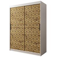 Schrank Heksagon 1 150 weiß/Eiche artisan