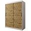 Schrank Heksagon 1 150 weiß/Eiche artisan