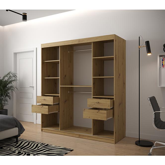 Schrank Heksagon 1 180 Eiche artisan/Eiche artisan