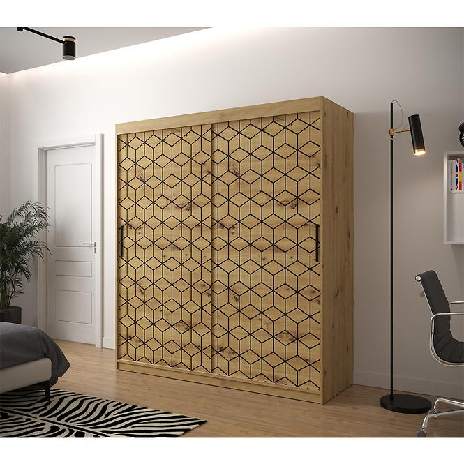 Schrank Heksagon 1 180 Eiche artisan/Eiche artisan