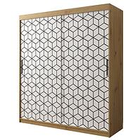 Schrank Heksagon 1 180 Eiche artisan/weiß