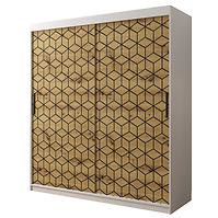 Schrank Heksagon 1 180 weiß/Eiche artisan