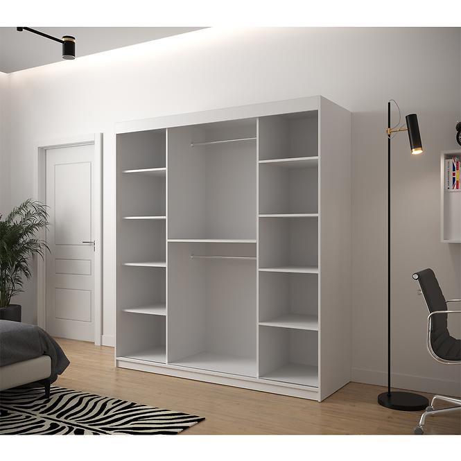 Schrank Heksagon 1 180 weiß/Eiche artisan