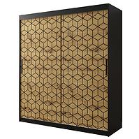 Schrank Heksagon 1 180 schwarz/Eiche artisan