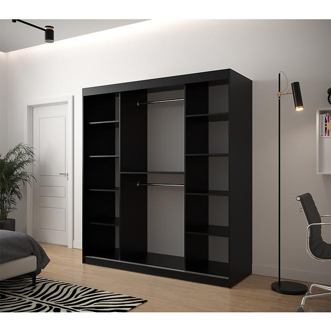 Schrank Heksagon 1 180 schwarz/Eiche artisan,4