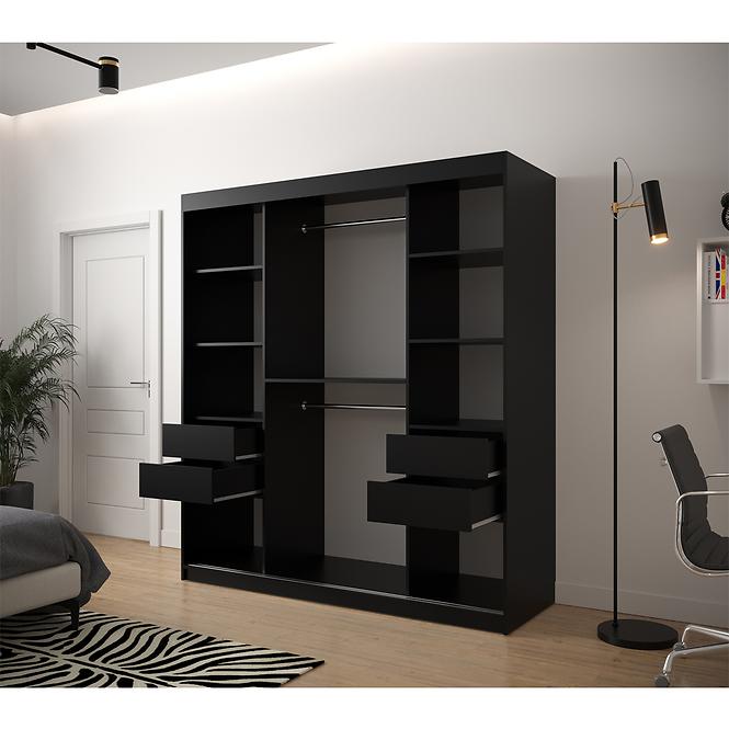 Schrank Heksagon 1 180 schwarz/Eiche artisan,5