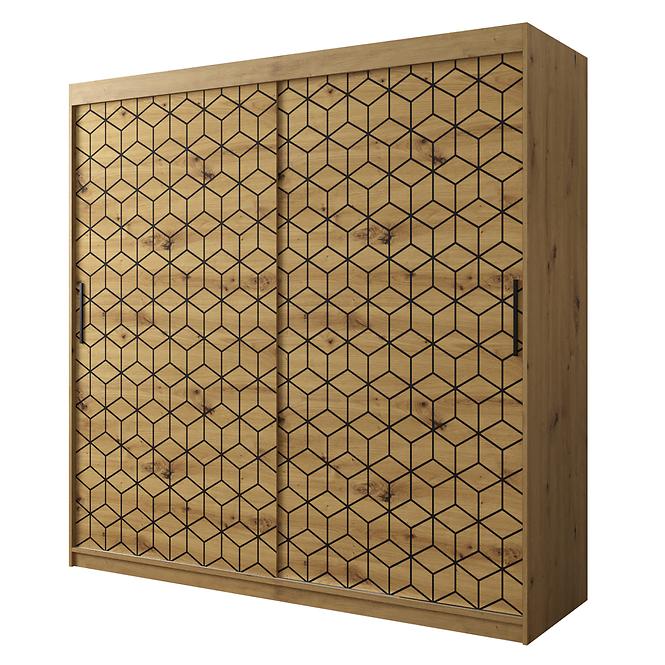 Schrank Heksagon 1 200 Eiche artisan/Eiche artisan
