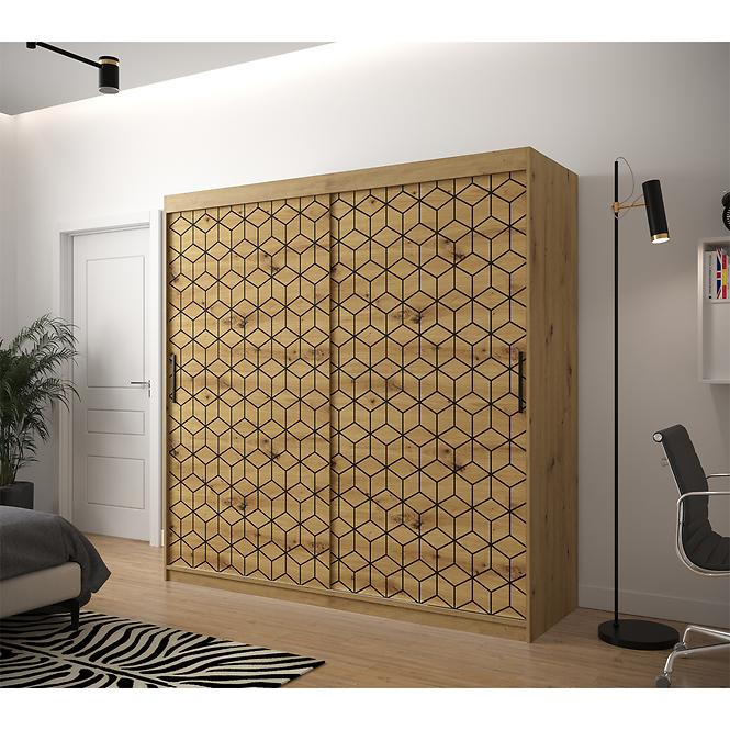 Schrank Heksagon 1 200 Eiche artisan/Eiche artisan,6
